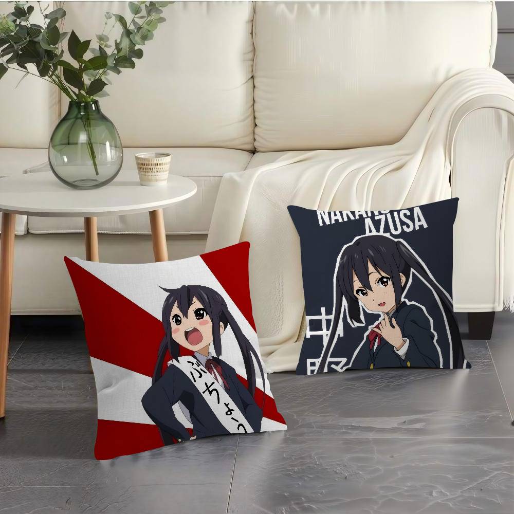 Anime Kawaii Girl K-On Cute Pillow Cushion Cover Pillowcase Living Room Sofa Home Decor Customized
