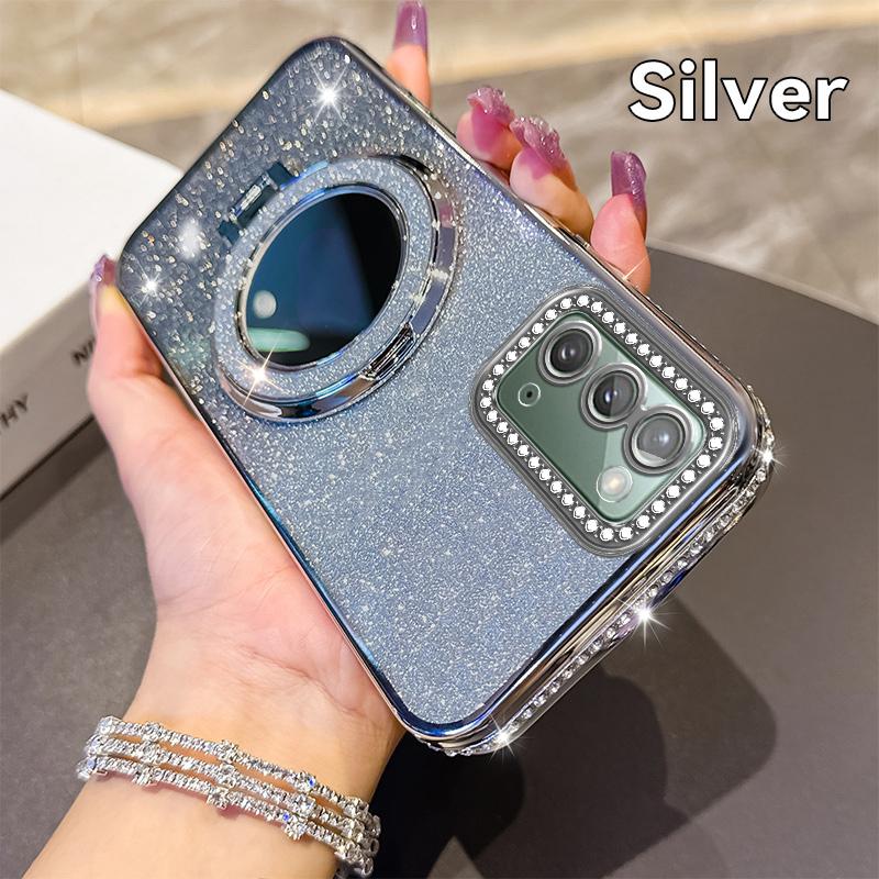 For Samsung Note 20 Plating Diamond Glitter Bling Case For Samsung Galaxy Note 20 Ultra Lens Protection Shockproof Bracket Cover