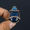 Labradorite Gemstone Copper Wire Wrapped Handmade Jewelry Ring For Wedding Gift All Size