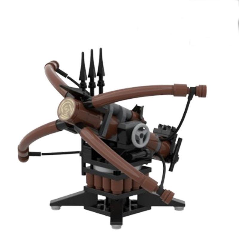 MOC Set de Briques de Construction Château Panneau d'Affichage Tente Catapultes Médiévales Fontaine puits Tas de Fourrage Jouet en Brique Assemblé