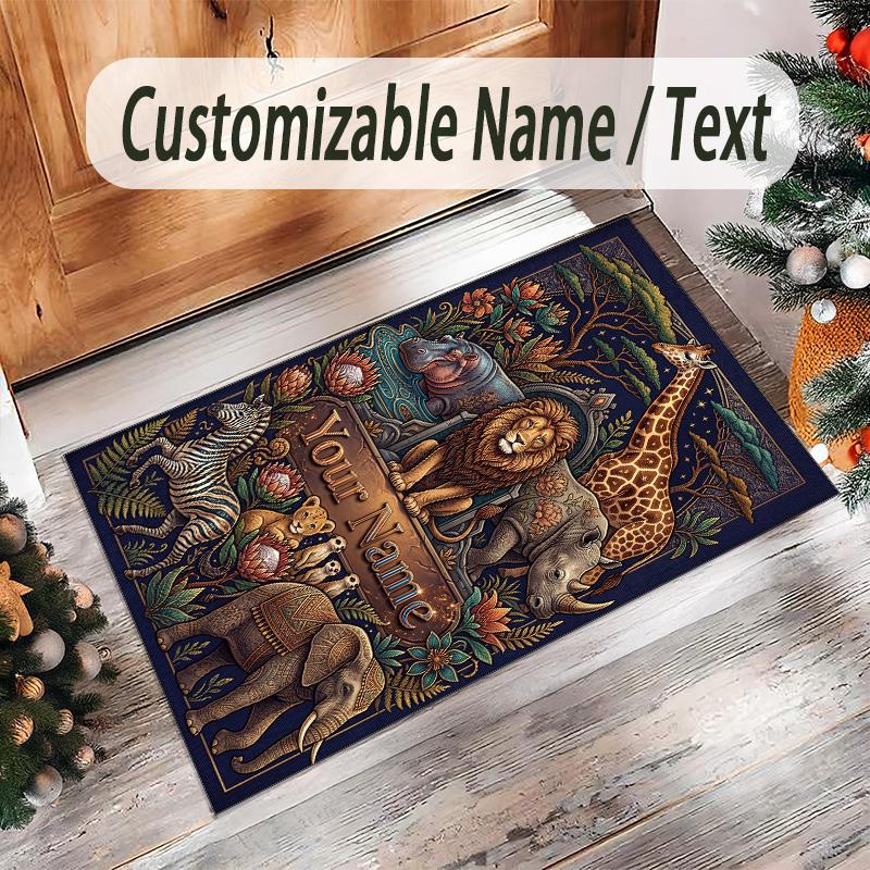 Other Similar Designs Theme Crystal Velvet Rug Personalized Custom Name Text Soft Floor Mat Home Decor