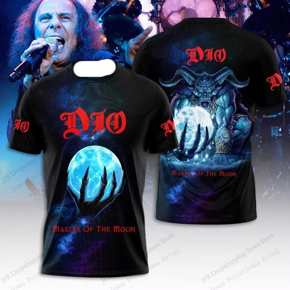 Retro Rock Dio Band 3d Graphic Print T-shirt Men Women Fashion Casual Oversized Short Sleeve Tops Tees Men Clothing Album