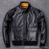 First layer cowhide leather jacket men A pilot air force leather jacket large size jacket