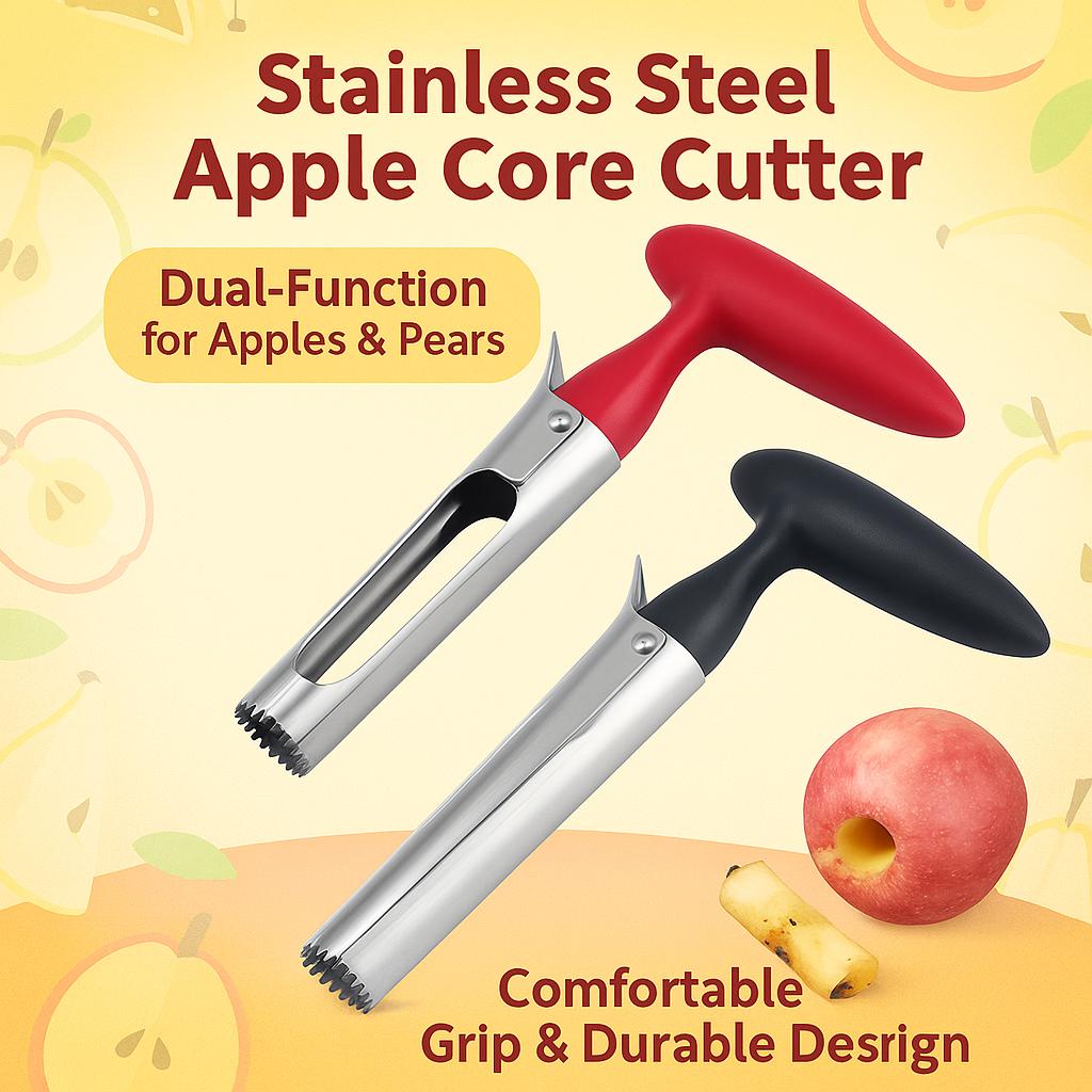 New Stainless Steel Apple Core Cutter Knife Corers Fruit Slicer Multi-function Cutting Vegetable Pear Core Removed Kitchen Tools