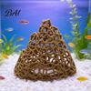 Fish Tank Decor for Betta Aquarium Mountain Shrimp Hide, 3D Printed Hollow Mountain, Small Plastic Hideout Cave, Ornament Shelter Saltwater
