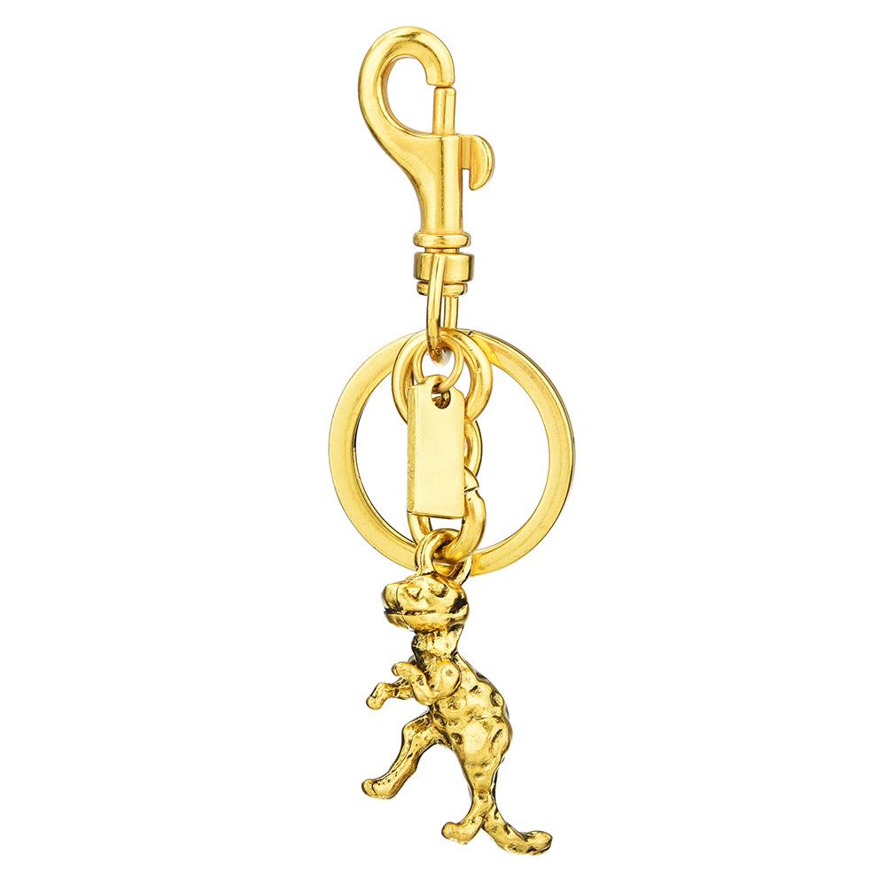 3D Lucky Cat & Dinosaur Metal Keychain - Promotional Gift Keyring Pendant