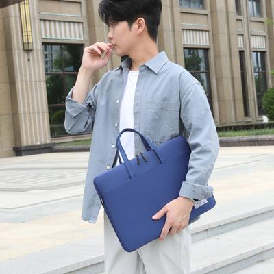 New Stylish Solid Color Laptop Bag Simple Versatile Business Laptop Bag Briefcase
