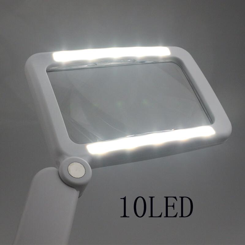miflame Rectangular Handheld Magnifier with LED Light