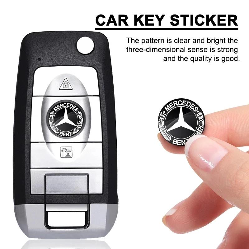 Car Sticker Car Key Sticker Auto Control Keychain Emblem Accessories For Mercedes Benz AMG Smart W205 C300 W203 W206 W108 W124 W