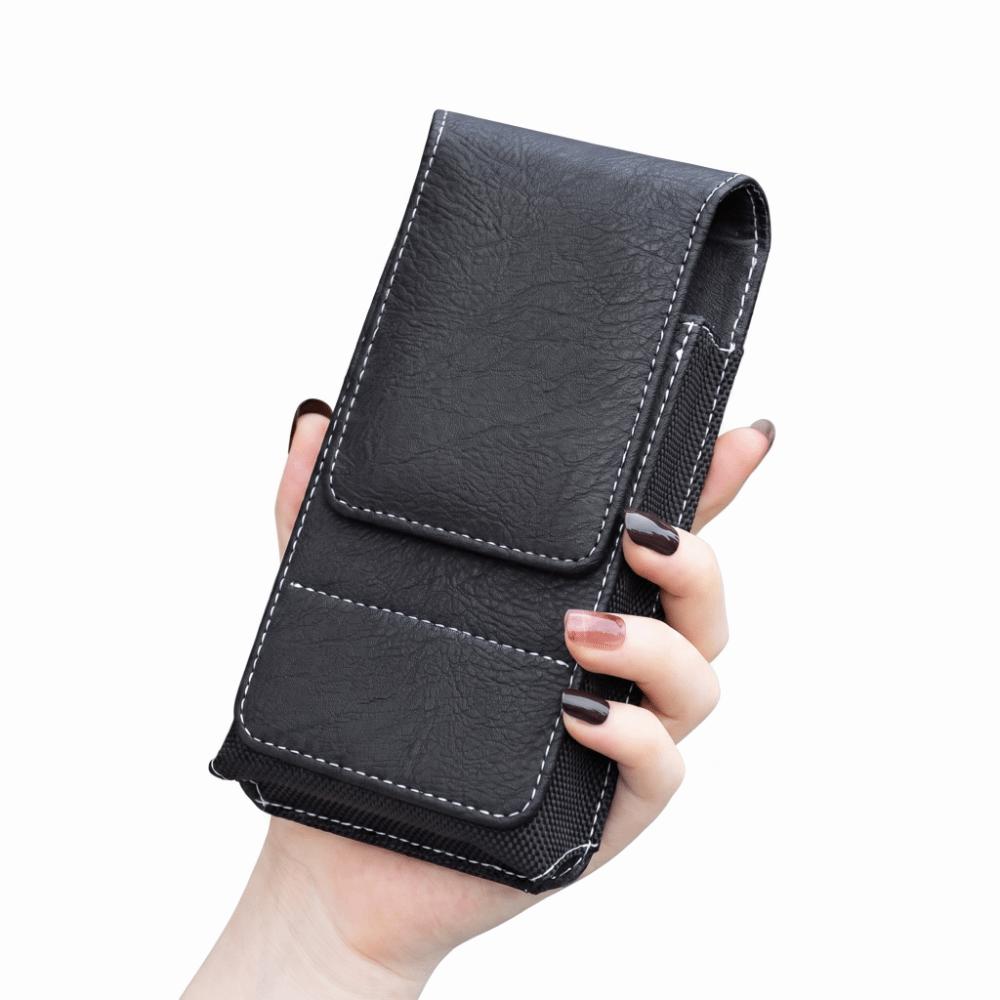 Card Slot Belt Hanging Pouch Vertical Phone Belt Clip Mobile Phone Waist Bag  Retro Style