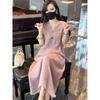 Summer new loose and thin temperament long skirt new Chinese style heavy industry embroidered V-neck dress women