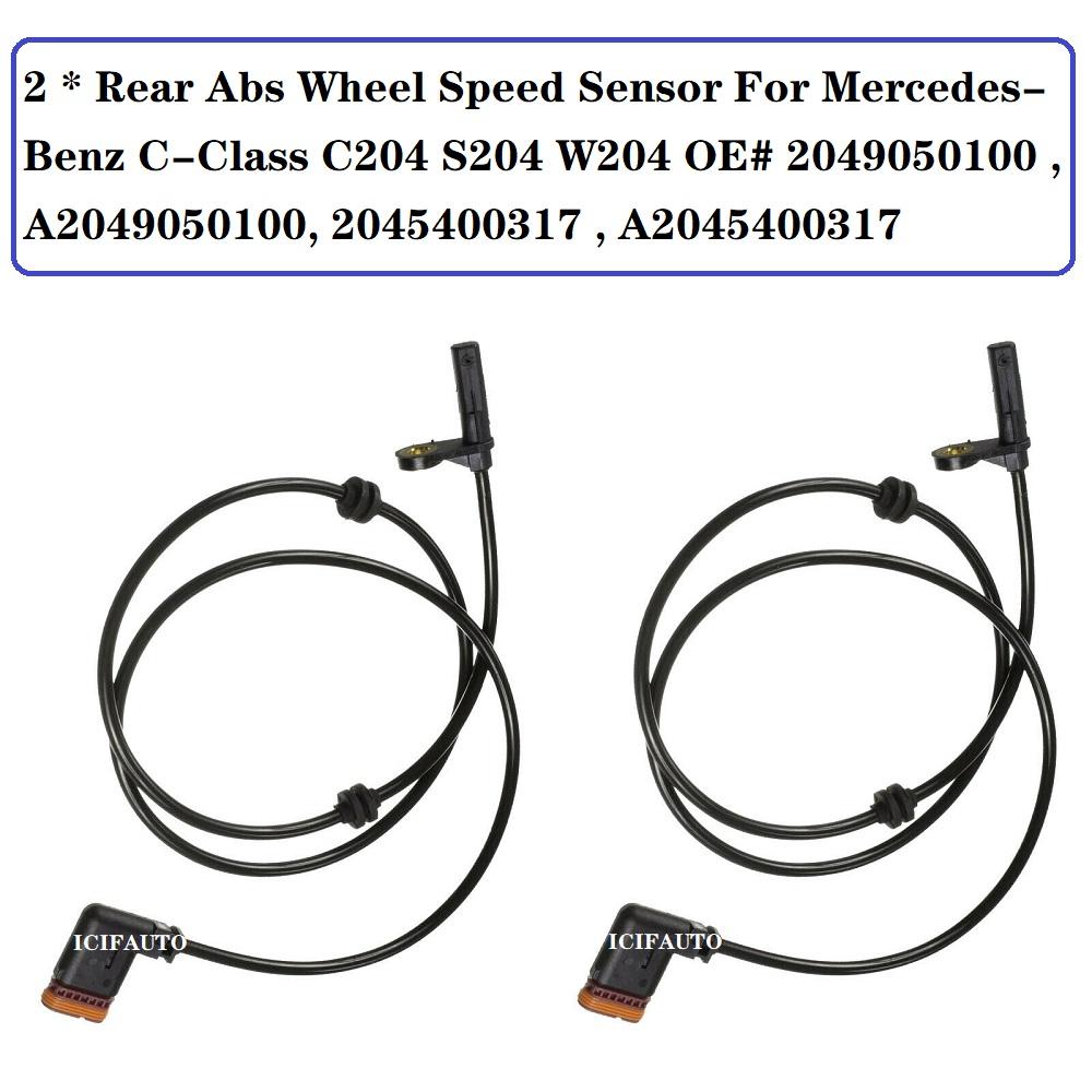 

2 or 4 Pieces Abs Wheel Speed Sensor for Mercedes-Benz C-Class C204 S204 W204 A2045400317 0986594548 A2049057900 2049057900 2xRear Sensors