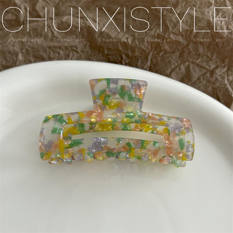 

Средний ацетатный зажим для волос в корейском стиле для высоких причесок и конских хвостов