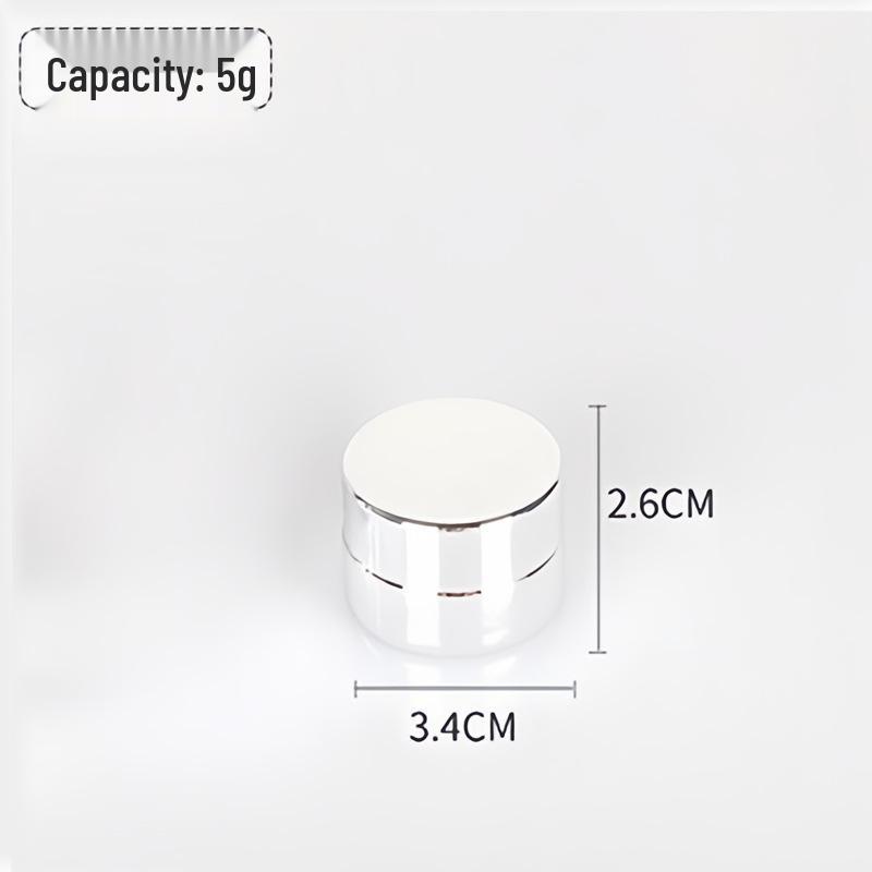 

Кремница с серебряным гальваническим покрытием - 10 г и 50 г Портативные дорожные косметические контейнеры для крема для лица и глаз.