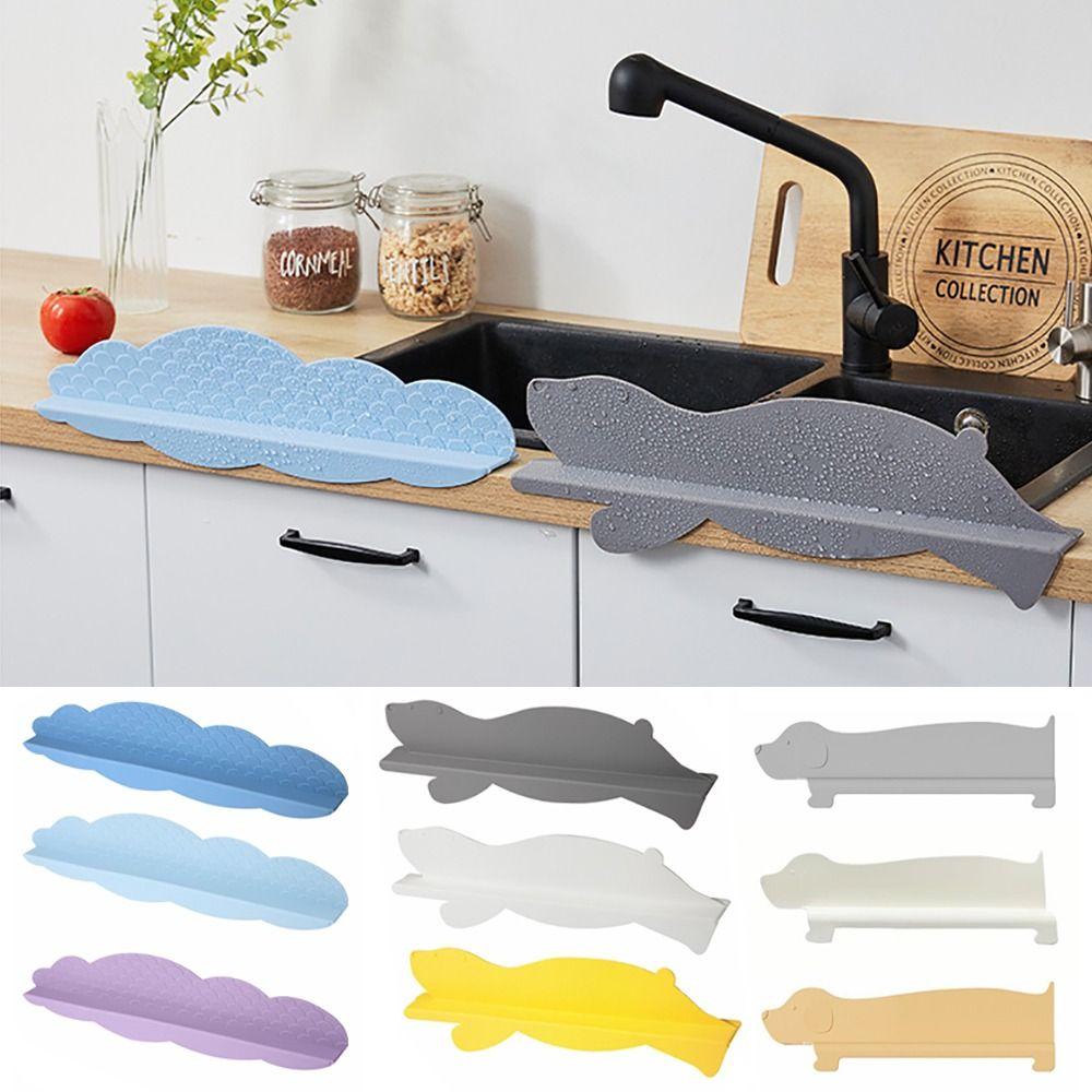 Silicone Sink Splash Guard Reusable Countertop Heighten Baffle Sink Guard Baffle  Home Kitchen