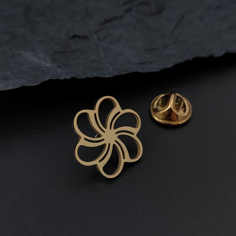 New Fashionable Simple Commuting Flower Men s Women s Brooches Cufflinks Suits Dresses Accessories Personalized Versatile Clothing 14k