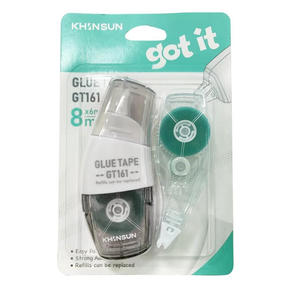 Double Sided Adhesive Tape Roller Glue Tape 6mm*8m With Refill Glue For Diy Journal Scrapbook Artistic Paper Folding Stationery