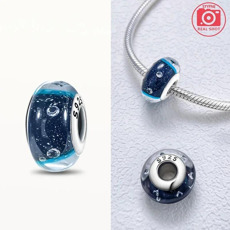 Coppereffervescence Murano Glass Original Colored Beads Fit Original Charm Bracelet Fine Jewelry Diy Giftsfor Women