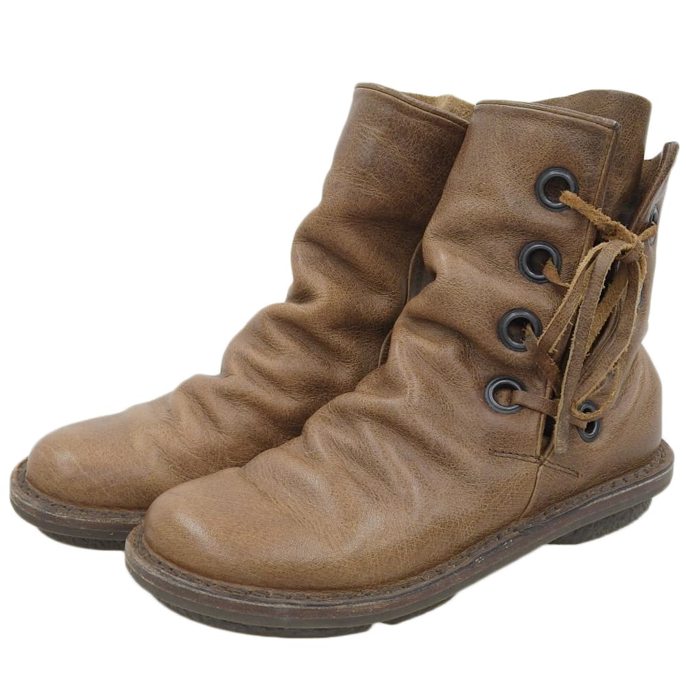 trippen TRAMP CAMEL Side Lace-Up Boots, Women's, Camel, Size 36 shoes 36 CamelUsed