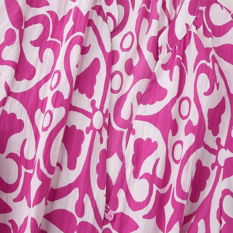 Fashion Style 2024 Summer New Women's Clothing Elegant Slim Looking Versatile Printed Short Dress 3238767252