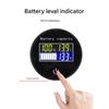 10-100V Circular LCD Digital Multifunction Touch Switcher Battery Voltage Charge Level Display with Temperature Display