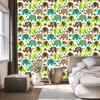 Wallpaper Elephants Animals Flowers Hearts for Living Room and Bedroom 50x1000