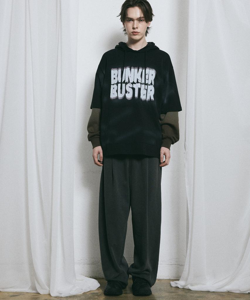 BUNKERBUSTER Pigment One-Pleat Wide Sweatpants Mq6Pu190_Charcoal