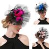 Women Girls Mesh Fascinators Hat Cocktail Party Headband Wedding Hat
