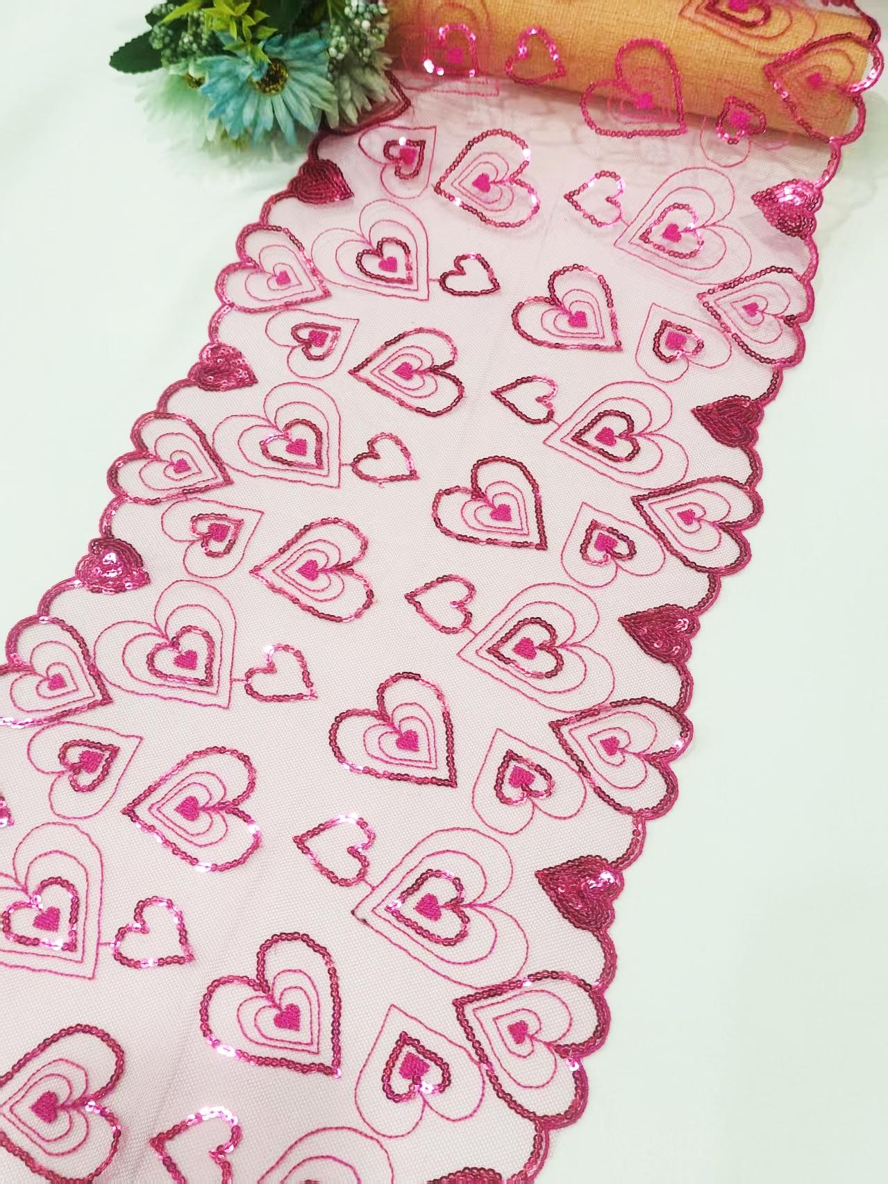 Factory Embroidery Lace Tulle Fabric with Sequins Decoration Low Priced Beautiful Fabric From China светло-фиолетовый