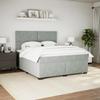 Maison Exclusive - Sommier à lattes de lit et matelas Gris clair 180x200cm Velours