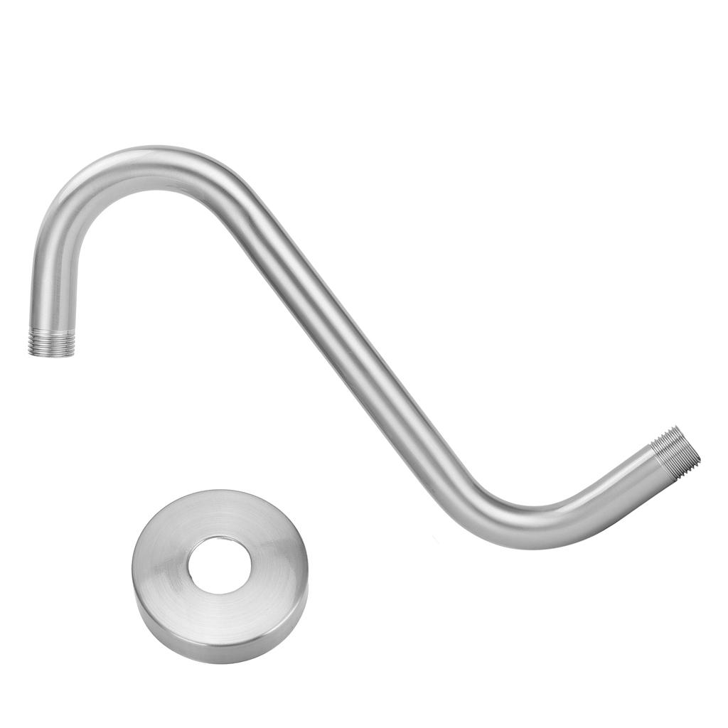 NPT1/2 High Rise Shower Arm SShape Shower Head Extension Arm Bathroom Accessory