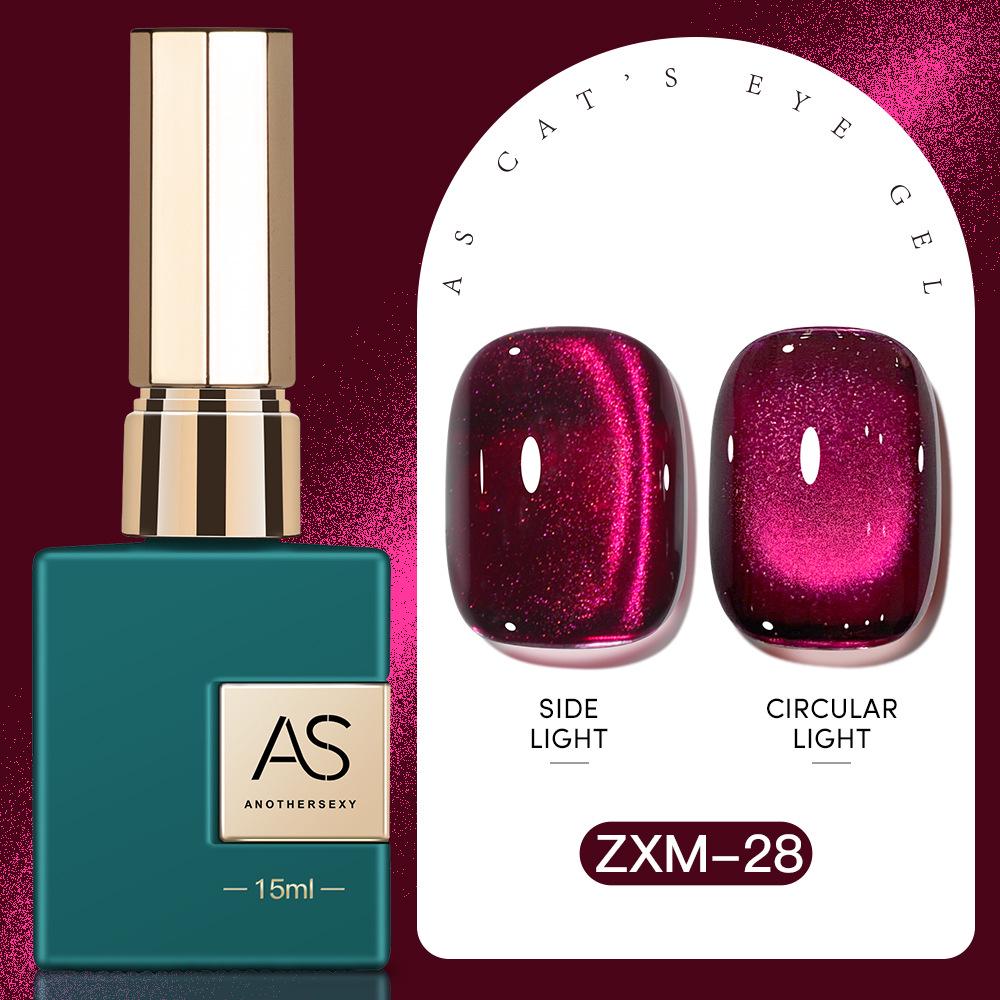 30 Shades Suspended Mirror Cat Eye Gel Polish Set with Glitter Glass Bead Effect