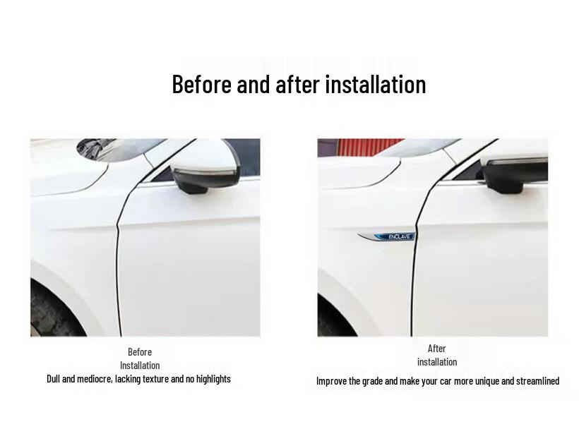 Universell Buick Sidomarkeringsblad Utseende 3D Självhäftande Dekorativ Klistermärke