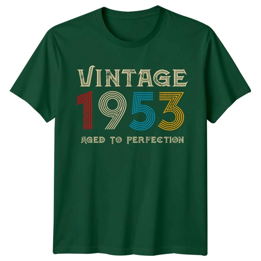 Vintage 1953 Unisexs T Shirt 73rd Birthday Gift Aged To Perfection S