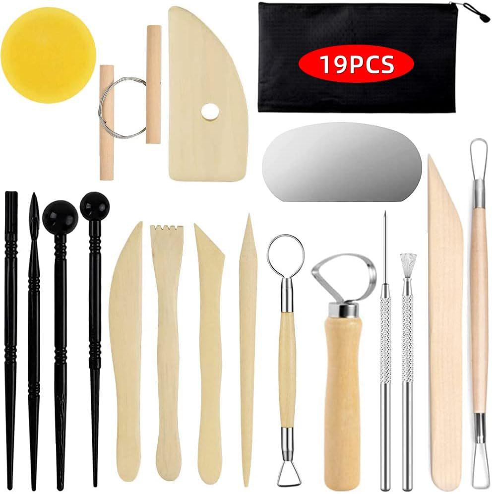 Ensemble d'outils de modelage en argile de poterie en cinq pièces pour sculpture DIY