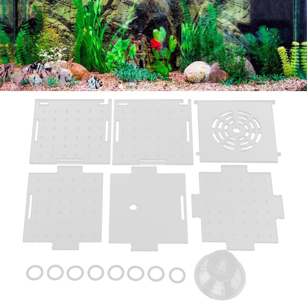 Fish Isolation Box Acrylic Fish Breeding Box Aquarium Hatchery for Baby Fishes ShrimpSingle Mini