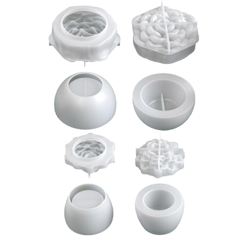 Flower Silicone Mold For Handmade Candle Cup Storage Jar Crafting Projects Flexible Reusable Succulent Planter Mould