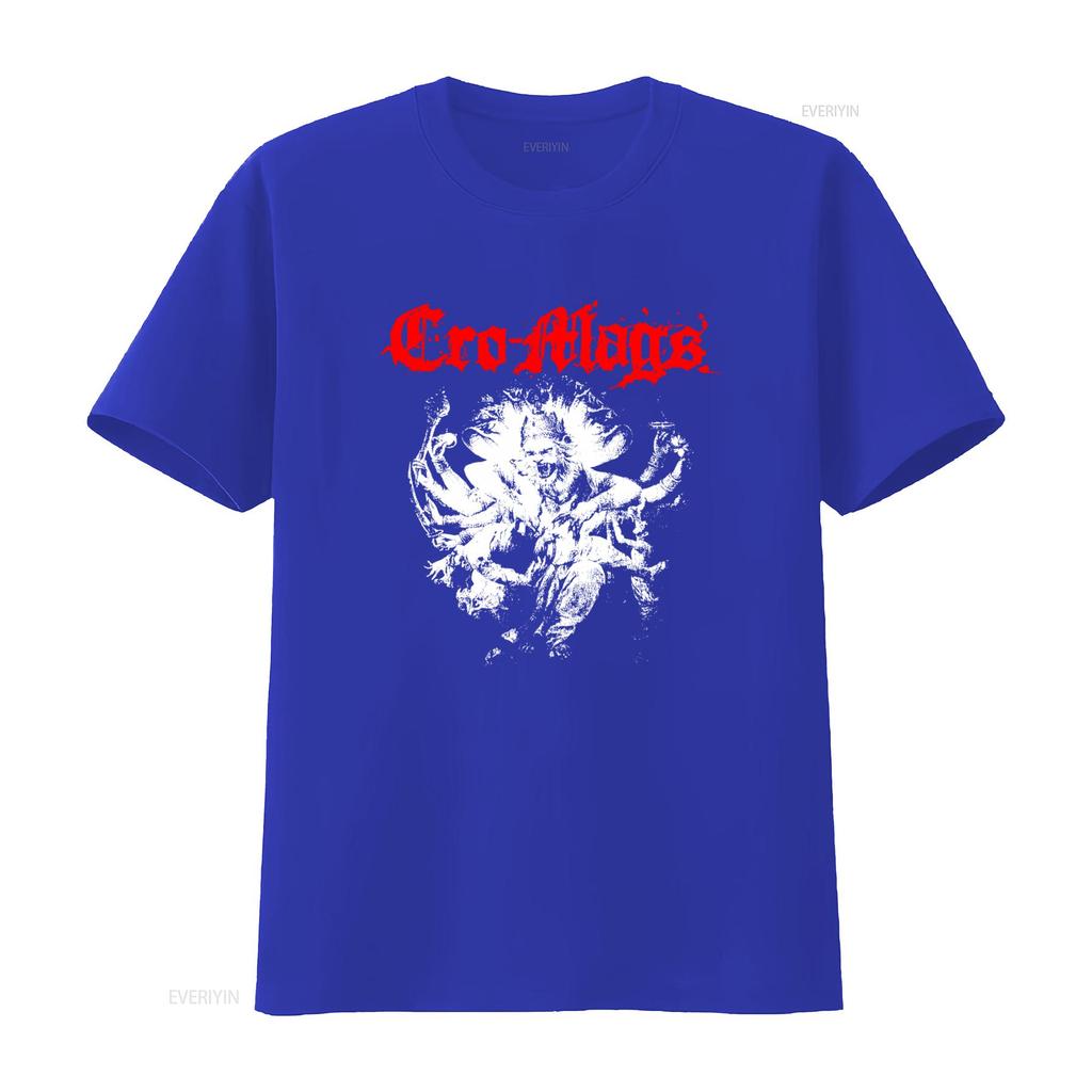 Cro mags T Shirt Size Large Shiva Design New York Hardcore Punk Music Inspired vintage Washed Breathable Unisex Casual Soft