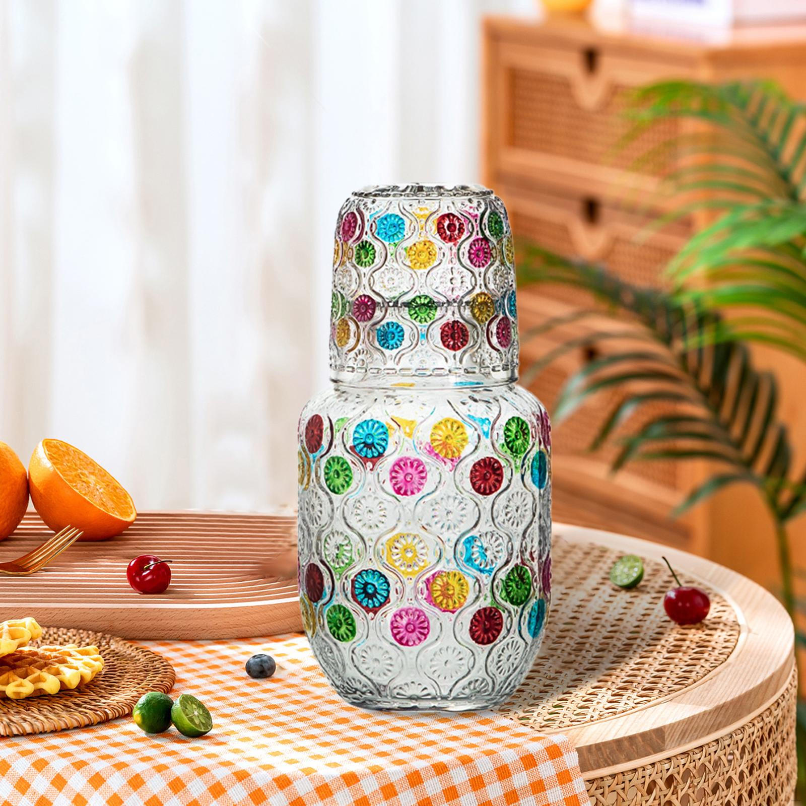 

Прикроватный графин для воды и стеклянный набор, тумбочка, кувшин, подарочный стакан на брачную ночь Flower Design