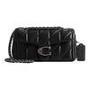 Tabby 20 Striped Quilted Push Lock Closure Leather Handbag Small Women Handbags Black CP149-V5BLK