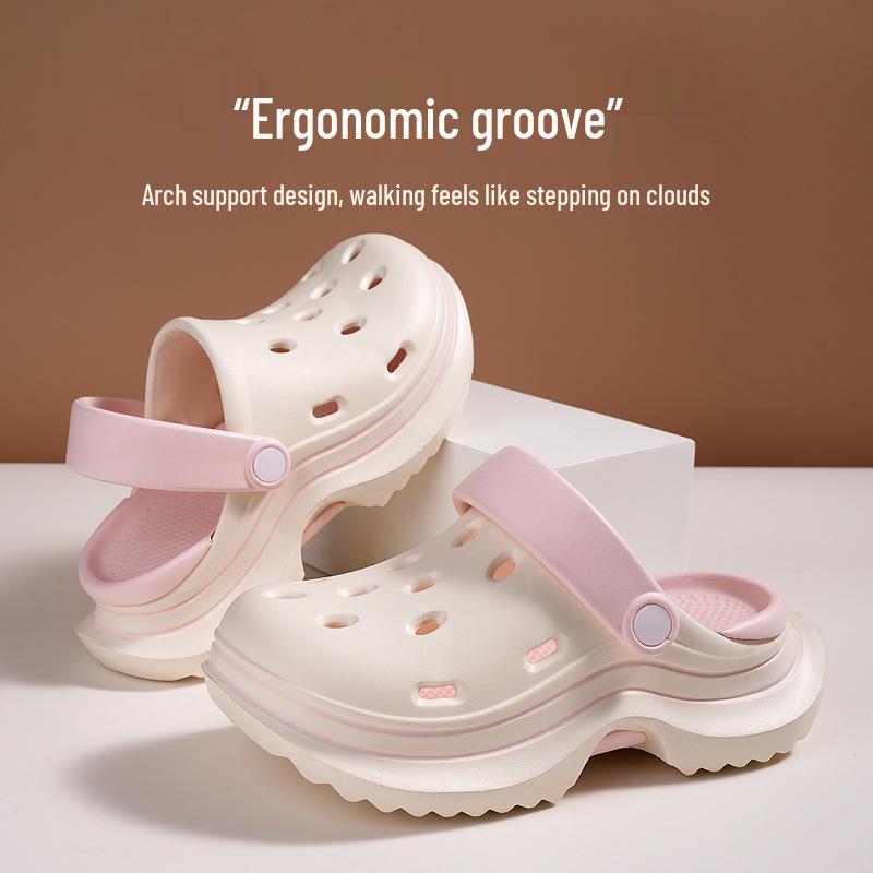 Summer Kids' Non-Slip Beach Sandals: Outdoor Hole Slippers for Boys & Girls, Parent-Child Fashion.