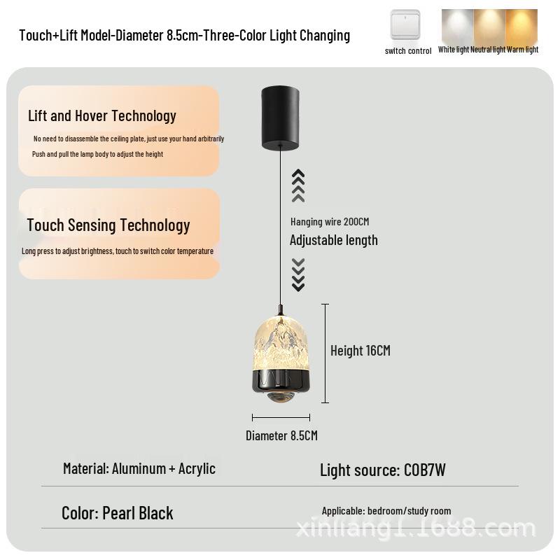 Luxury Italian Minimalist Snow Mountain Pendant Light for Entryway, Bedroom, or Bedside