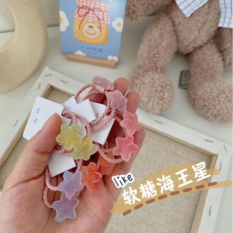 Starfish Gummy Baby Hair Tie: No-Damage Star Rubber Band for Infants