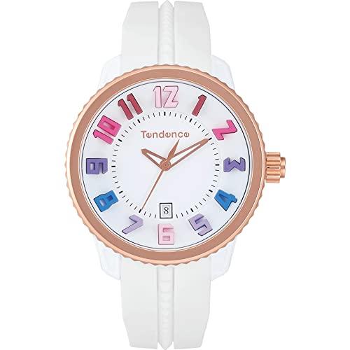 Tendence Gulliver Rainbow 42mm Women s Watch, White Dial, Stainless Steel, Mineral Glass, Quartz Movement, TG930113R [Parallel Import]