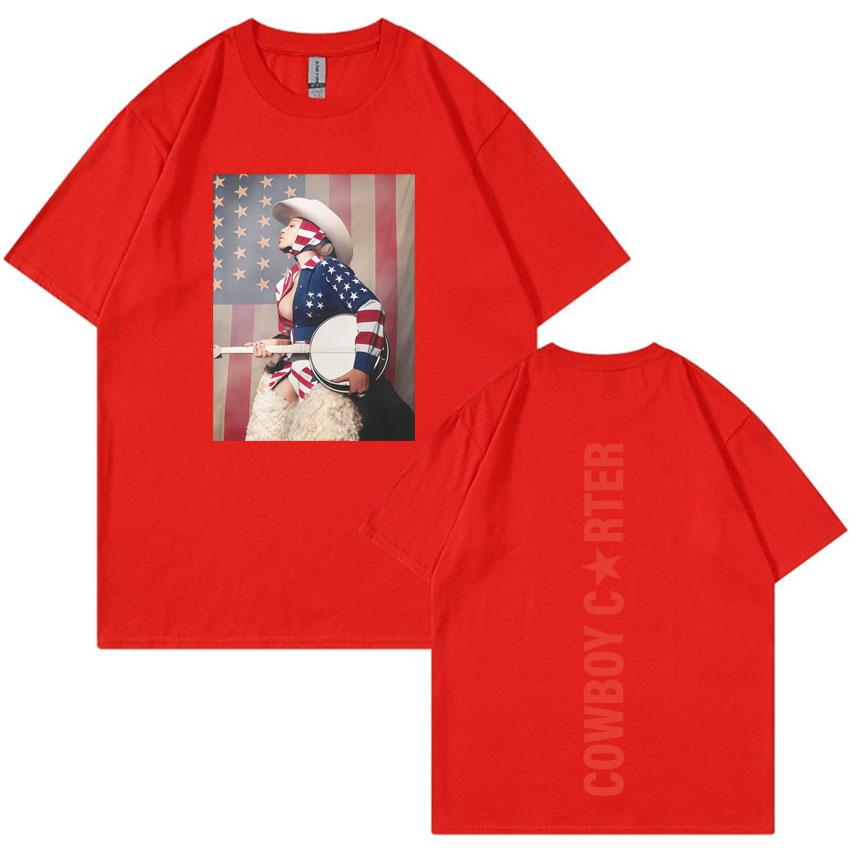 Beyonce Cowboy Carter Trendy Tour Print Tshirts Mens High Quality Oversized Aesthetic Summer Casual Tee Shirts Unisex Fans Gift