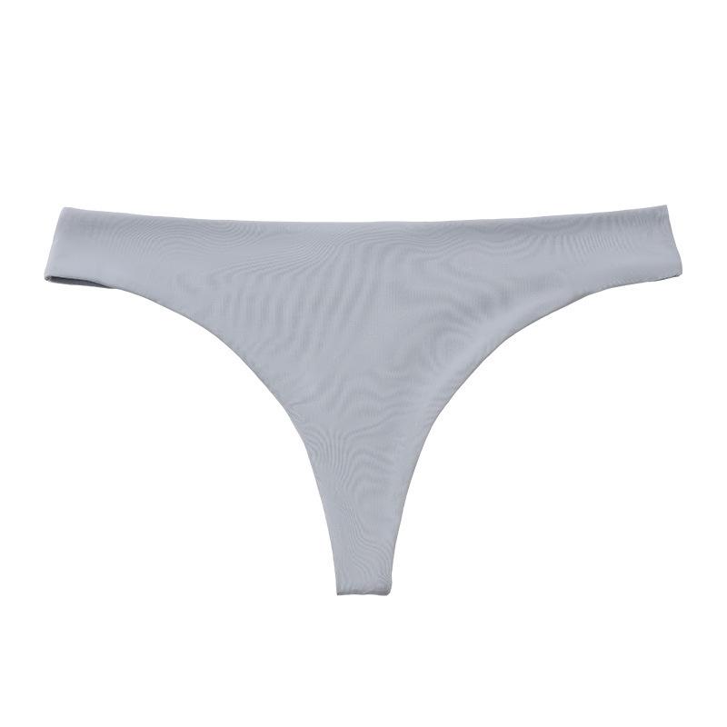 Sexy seamless underwear T-pants Thin glossy breathable large size underwear Pure cotton crotch hip lift low waist underwear