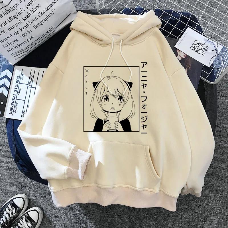 SPY X FAMILY Hoodie Anya Forger Harajuku Kawaii Manga Spyxfamily Sweatshirt Hoody Casual Streetwear Anime Unisex Graphic New