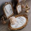 Vintage Photo Frame Jewelry Display Stand Baroque Style Velvet Backing Photo Props Handmade Necklace Organizer Earring Holder