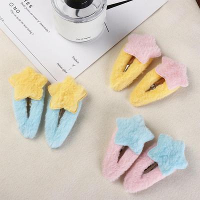 Lovely Minimalist Style Star Hair Clip Hair Accessories Headdress BB Hairpins Ornament Sweet Fluffy Barrettes Daily