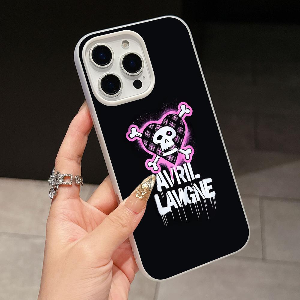 

Avril Lavigne Jelly Double layer White Mobile Phone Case for iPhone 17 16 15 14 13 12 11 Air Pro Max Plus Protective iPhone 15